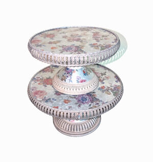 Mackenzie Childs Galvanized Flower Market Plant Stands Set of 2 Retired